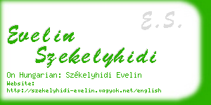 evelin szekelyhidi business card